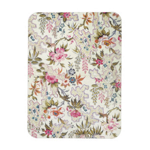 Blumenmuster für silk Material mit stilisiertem Magnet