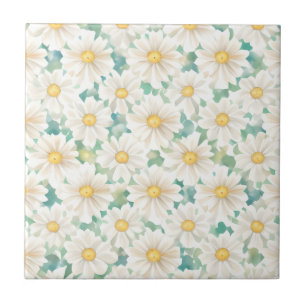 Blumenmuster Gänseblümchen Fliese
