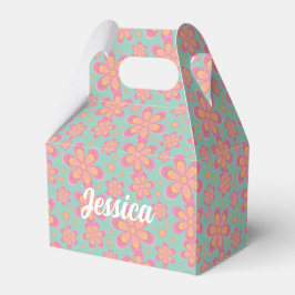 Blumenmuster - Gefälligkeitsbox Geschenkschachtel