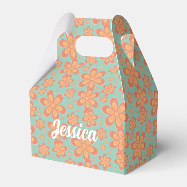 Blumenmuster - Gefälligkeitsbox Geschenkschachtel (Vorderseite)