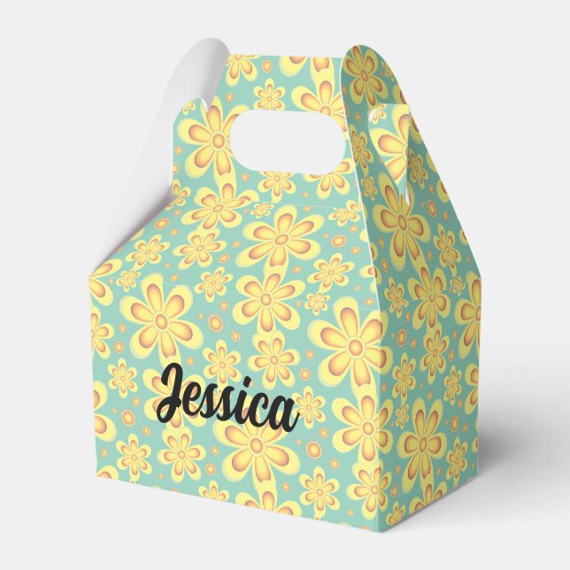 Blumenmuster - Gefälligkeitsbox Geschenkschachtel (Vorderseite)
