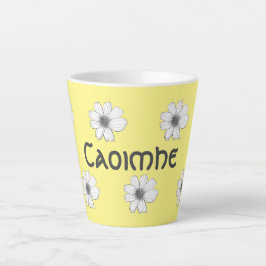 Blumenmuster Gelber individuelle Name Milchtasse