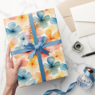 Blumenmuster-Geschenk für Wasserfarben Vibrierende Geschenkpapier