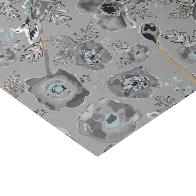 Blumenmuster-Geschenk Seidenpapier (Floral Poppies Watercolor Pattern Gift Tissue Paper from Studio Posies.)