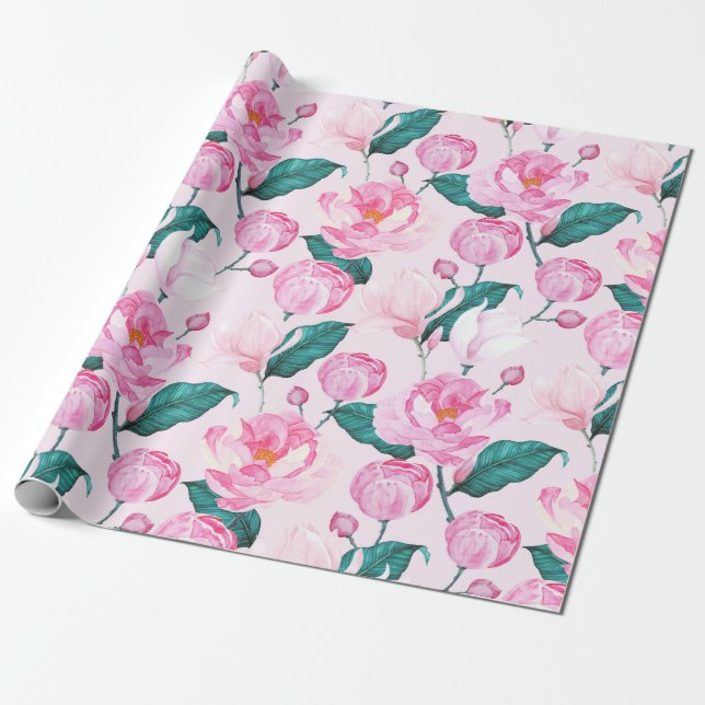 Blumenmuster Geschenkpapier (Ungerollt)