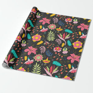 Blumenmuster Geschenkpapier