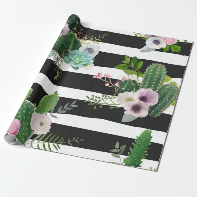 Blumenmuster Geschenkpapier (Ungerollt)
