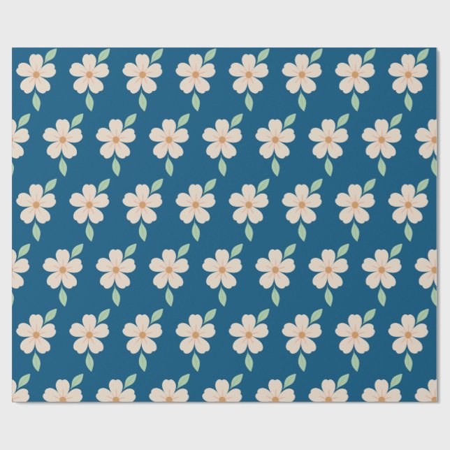 Blumenmuster  geschenkpapier (Flach)