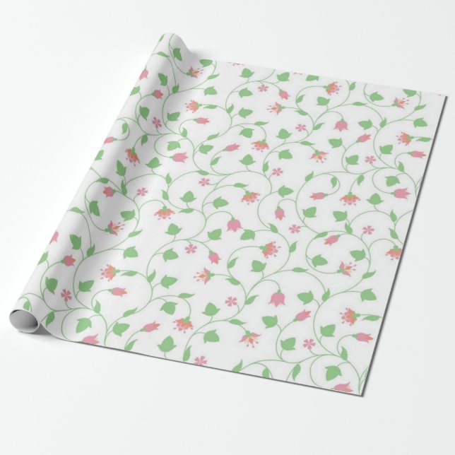 Blumenmuster Geschenkpapier (Ungerollt)