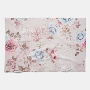 Blumenmuster Geschirrtuch