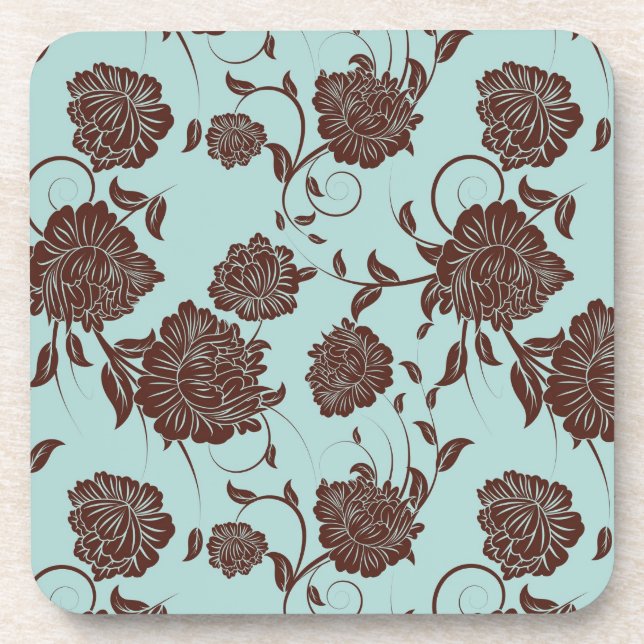 Blumenmuster Getränkeuntersetzer (Vorderseite)