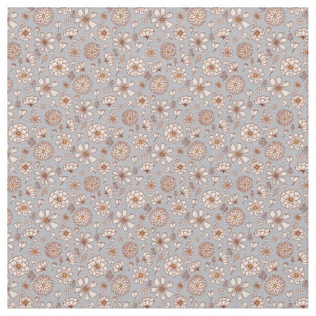 Blumenmuster graue Blume Stoff (Nahaufnahme)