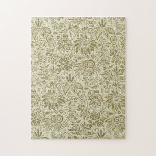 Blumenmuster Green Sage Antike Damaskus