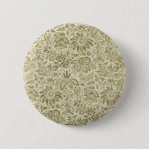 Blumenmuster Green Sage Antike Damaskus Button
