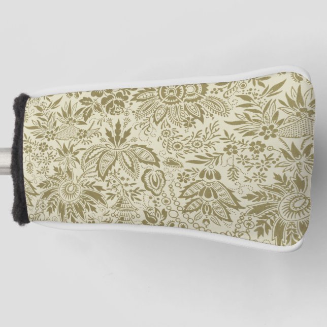 Blumenmuster Green Sage Antike Damaskus Golf Headcover (Vorderseite)