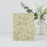 Blumenmuster Green Sage Antike Damaskus