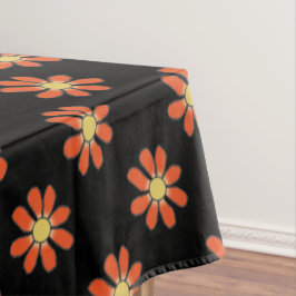 Blumenmuster-große grafische Blumen orange Tischdecke