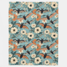 Blumenmuster Halloween Bats & Blume