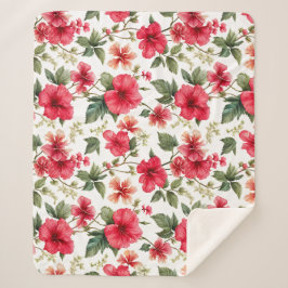 Blumenmuster-Hibiskus-Blume Sherpadecke