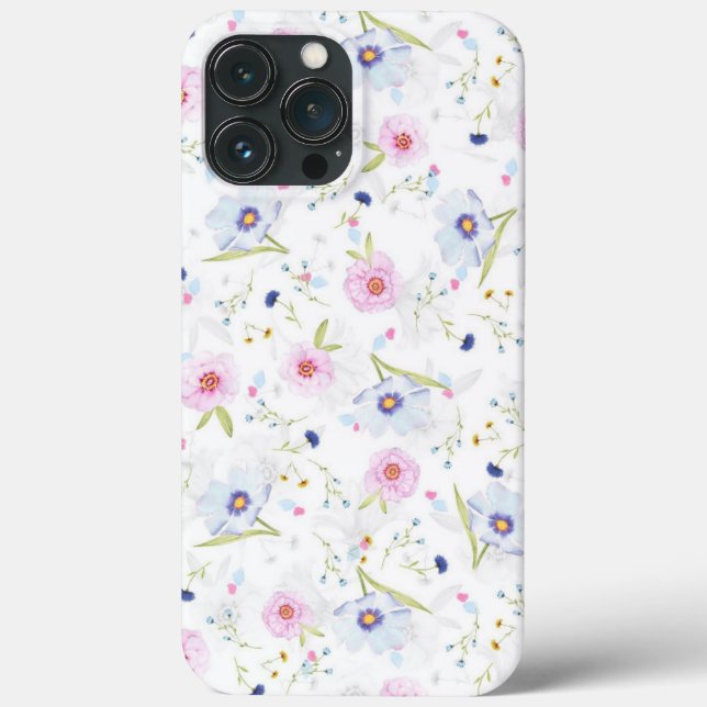 Blumenmuster Hintergrund- Case-Mate iPhone Hülle (Rückseite)