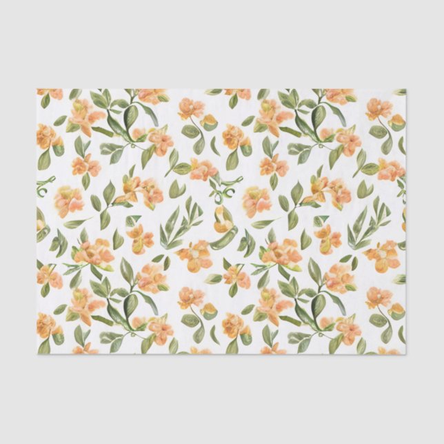 Blumenmuster Honeysuckle-Blume Seidenpapier (Vorderseite)