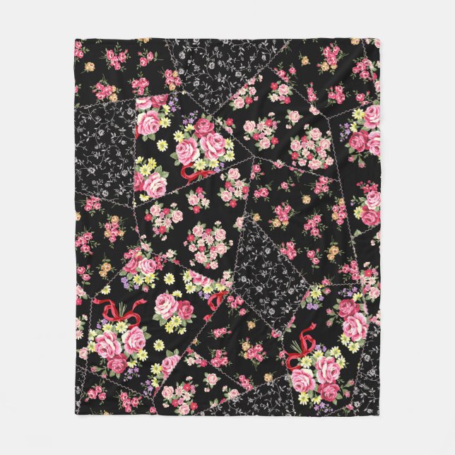 Blumenmuster: Hübsches Nahtloses Design. Fleecedecke (Vorderseite)