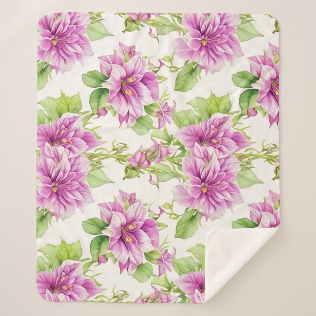 Blumenmuster I Lima Blume Sherpadecke (Vorderseite)