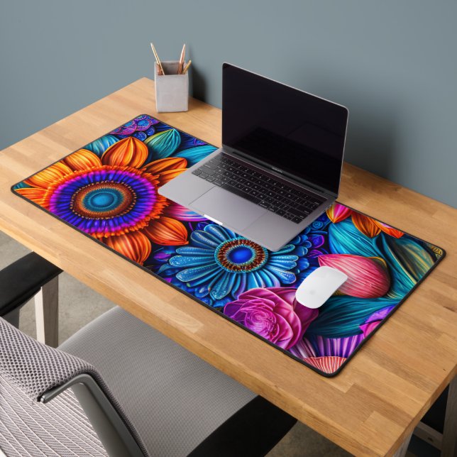 Blumenmuster im bohischen Stil Schreibtischunterlage (Büro 2)