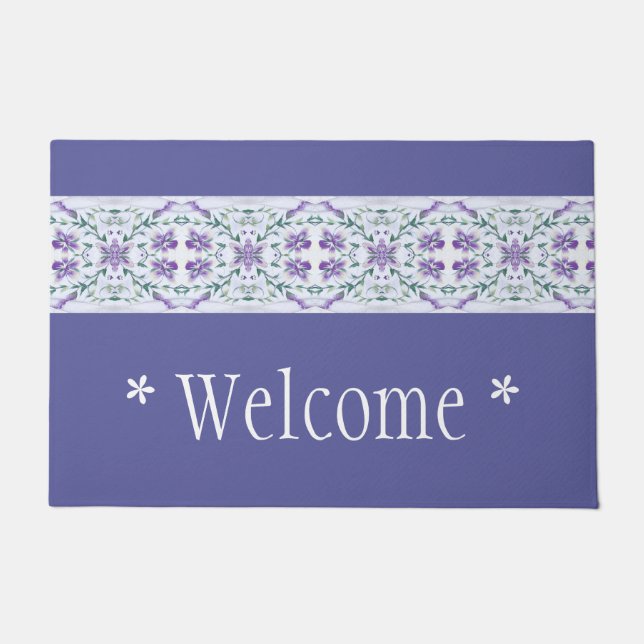 Blumenmuster im Detail Fußmatte (Vorderseite)