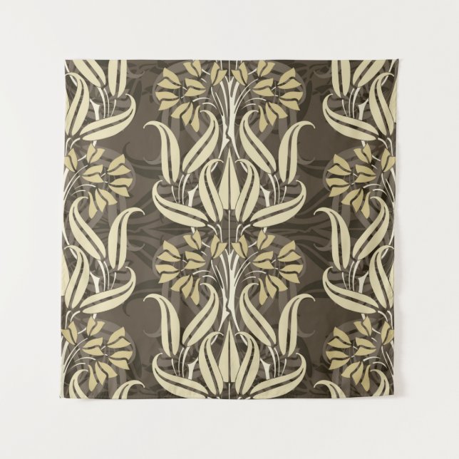 Blumenmuster im modernen Stil Wandteppich (Vorderseite)