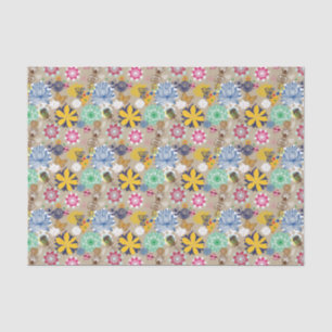 Blumenmuster im Retro-Stil 3 Seidenpapier
