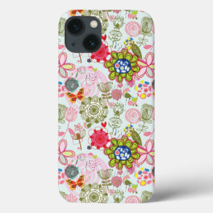 Blumenmuster im Retrostil 2 Case-Mate iPhone Hülle