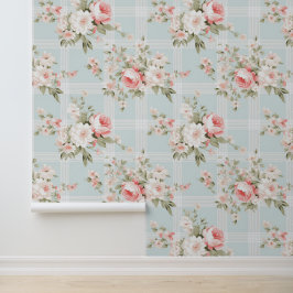 Blumenmuster im Shabby Chic Tapete