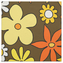 Blumenmuster im Stil der 1970er Jahre