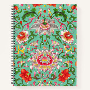 Blumenmuster im Stil von William Morris, Notizbuch