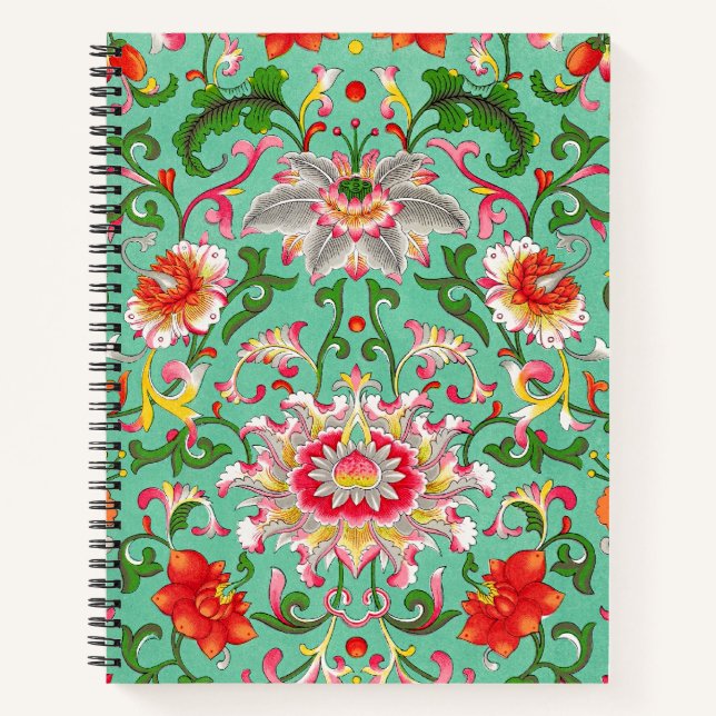 Blumenmuster im Stil von William Morris, Notizbuch (Vorderseite)