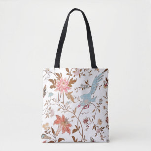 Blumenmuster im Vintage-Stil mit blühenden Blumen Tasche