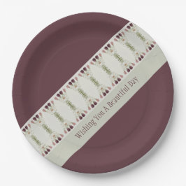 Blumenmuster in abgeschrägten Farben Pappteller