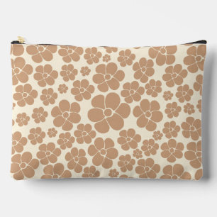 Blumenmuster in Beige und Creme Zubehörtasche