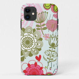 Blumenmuster in Retro Art 2 Case-Mate iPhone Hülle