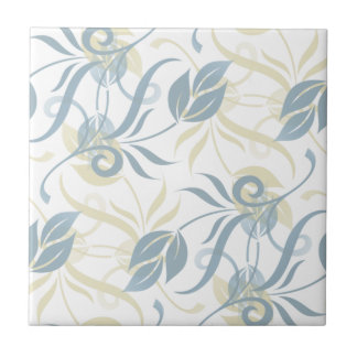 Blumenmuster in Schieferblau Fliese