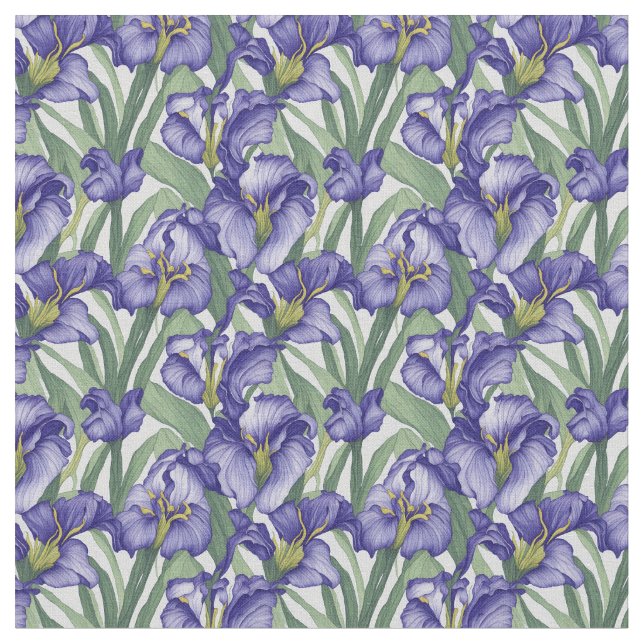 Blumenmuster Iris-Blume Stoff (Nahaufnahme)