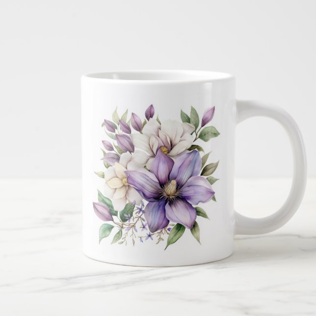 Blumenmuster  Jumbo-Tasse (Rechts)