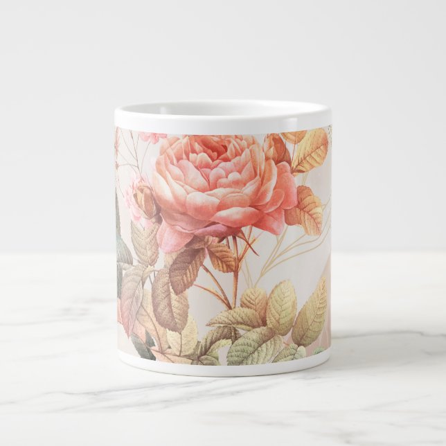 Blumenmuster Jumbo-Tasse (Vorderseite)