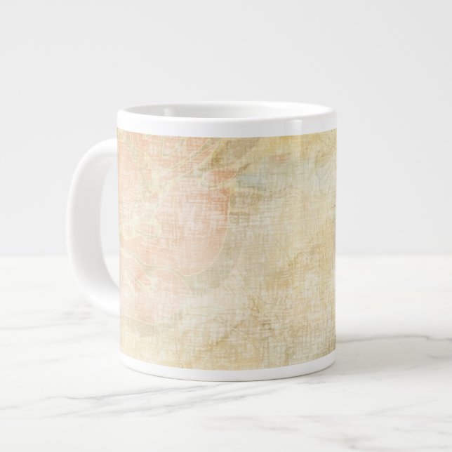 Blumenmuster Jumbo-Tasse (Vorderseite Links)