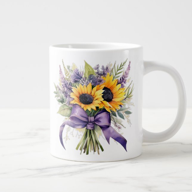 Blumenmuster  Jumbo-Tasse (Rechts)