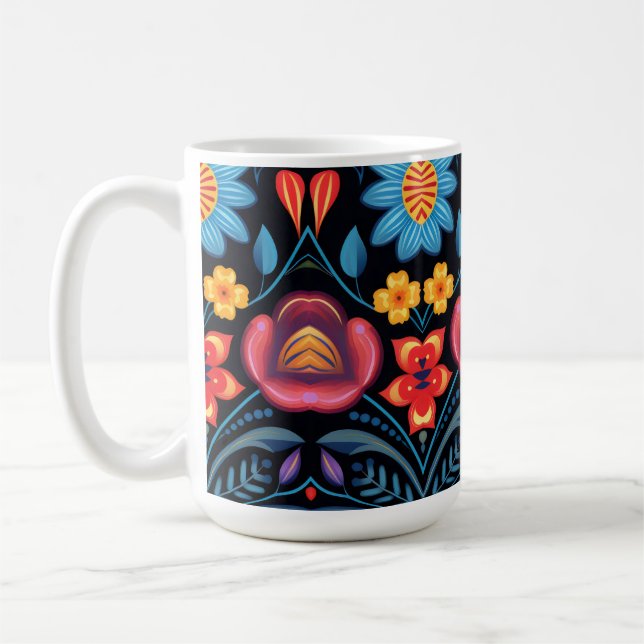 Blumenmuster Kaffeetasse (Links)