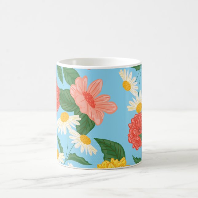 Blumenmuster Kaffeetasse (Mittel)