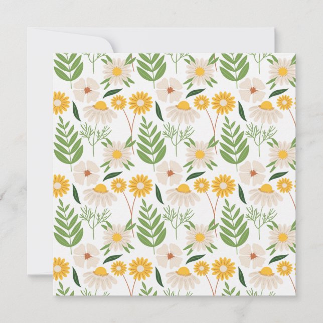 Blumenmuster Karte (Vorderseite)