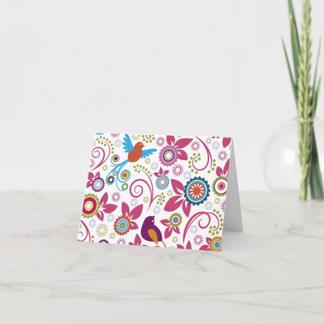 Blumenmuster Karte (Vorderseite)